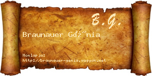 Braunauer Génia névjegykártya
